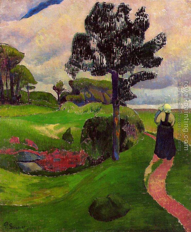 Paul Serusier : Mother and Child on a Breton Landscape